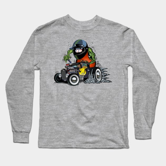 Cartoon retro rat rod Long Sleeve T-Shirt by Mechanik